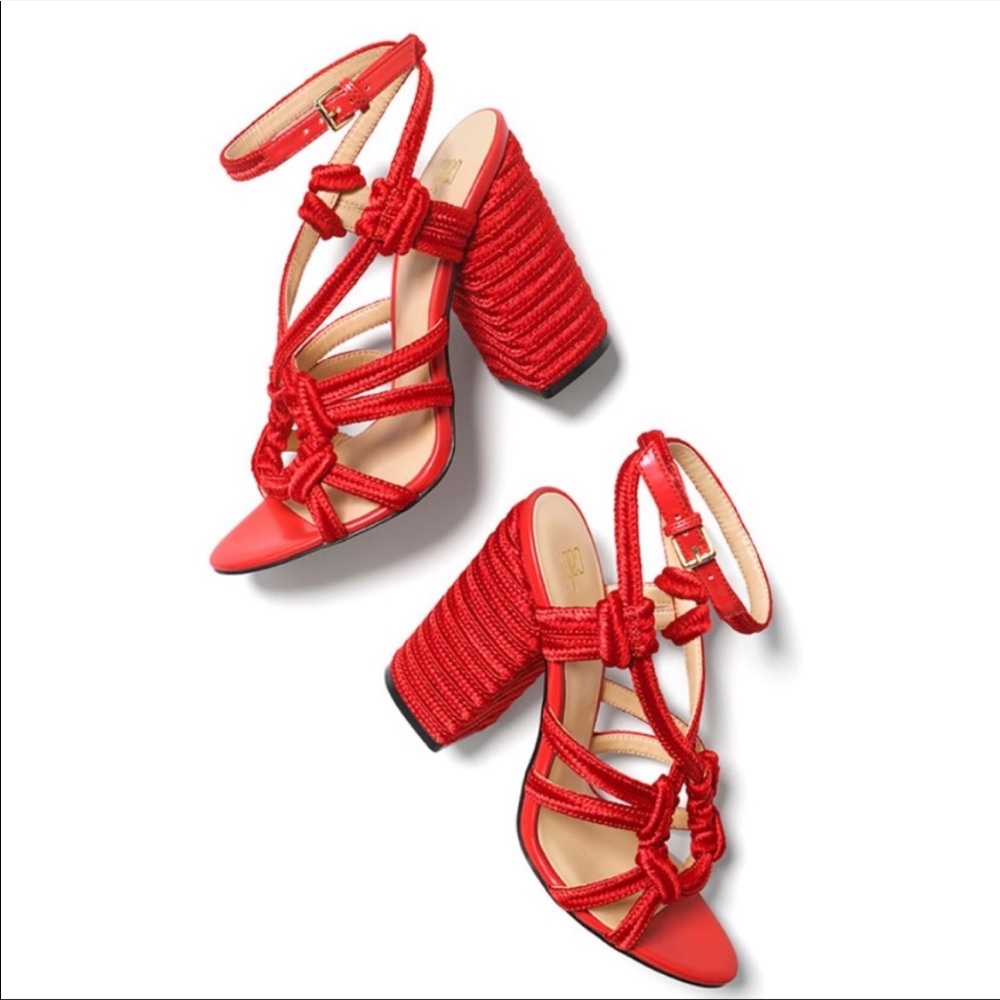 cabi | tiptoe rope strappy heel sandals